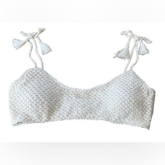 RIP Curl Oceans Together Crochet Bikini Set Size M. Shell-White. NWT. - Picture 8 of 16